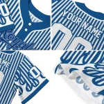 custom kansas city royals blazing stripes royal blue jersey best selling