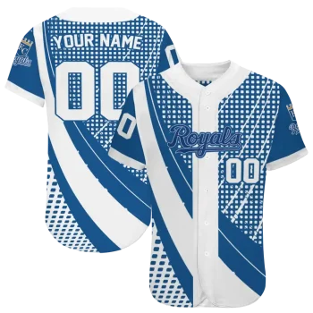 custom kansas city royals curved stripes royal blue white jersey best selling