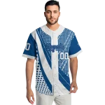 custom kansas city royals curved stripes royal blue white jersey best selling