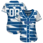 custom kansas city royals edgy stripes royal blue jersey best selling