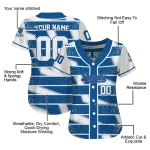 custom kansas city royals edgy stripes royal blue jersey best selling
