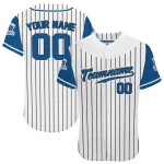 custom kansas city royals pinstripe royal blue white jersey best selling
