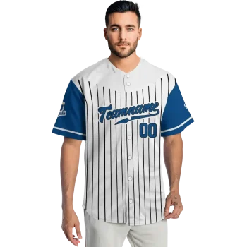 custom kansas city royals pinstripe royal blue white jersey fashion forward