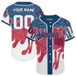 custom los angeles angels pattern drip blue white jersey best selling