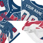 custom los angeles angels pattern drip blue white jersey best selling