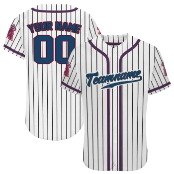 custom los angeles angels pinstripe lines white jersey best selling