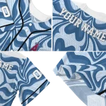 custom los angeles angels psychedelic curves blue jersey best selling