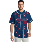 custom los angeles angels snowflake festive blue jersey best selling