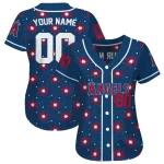 custom los angeles angels snowflake festive blue jersey best selling