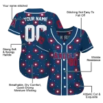 custom los angeles angels snowflake festive blue jersey best selling