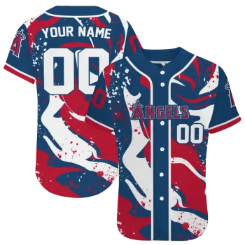 custom los angeles angels splash swirl blue jersey best selling