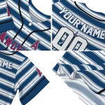 custom los angeles angels stripe layers blue white jersey best selling