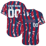 custom los angeles angels stripe paint blue jersey best selling