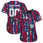 custom los angeles angels stripe paint blue jersey best selling