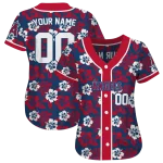 custom los angeles angels tropical hibiscus red jersey best selling