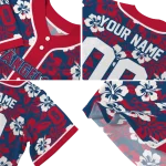 custom los angeles angels tropical hibiscus red jersey best selling