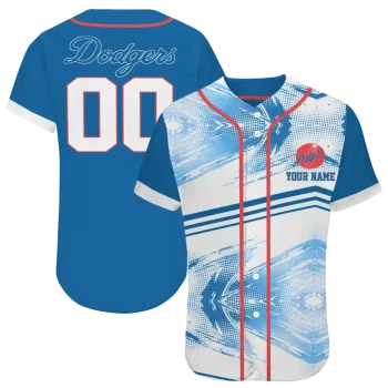 custom los angeles dodgers arrow fade blue white jersey best selling