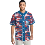 custom los angeles dodgers camo splash blue jersey best selling
