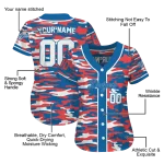 custom los angeles dodgers camo splash blue jersey best selling