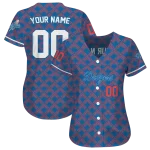 custom los angeles dodgers chevron interlock blue jersey best selling