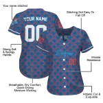 custom los angeles dodgers chevron interlock blue jersey best selling
