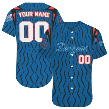custom los angeles dodgers chevron rhythm blue jersey best selling