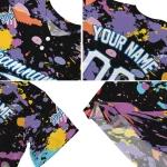 custom los angeles dodgers paint splatter black jersey best selling