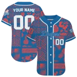 custom los angeles dodgers pineapple palm geo blue jersey best selling
