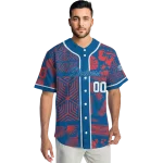 custom los angeles dodgers pineapple palm geo blue jersey best selling