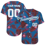 custom los angeles dodgers tropical flamingo blue jersey best selling
