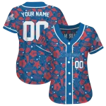 custom los angeles dodgers tropical hibiscus seashells blue jersey best selling