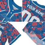 custom los angeles dodgers tropical hibiscus seashells blue jersey best selling