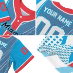 custom miami marlins curved stripes blue white jersey best selling