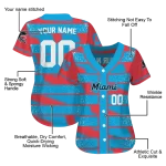 custom miami marlins edgy stripes blue jersey best selling
