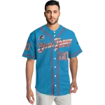 custom miami marlins vertical stripes blue jersey best selling