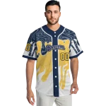 custom milwaukee brewers pattern drip navy blue white jersey best selling