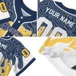 custom milwaukee brewers pattern drip navy blue white jersey best selling