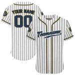 custom milwaukee brewers pinstripe lines white jersey best selling
