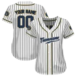 custom milwaukee brewers pinstripe lines white jersey best selling