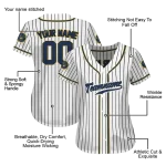 custom milwaukee brewers pinstripe lines white jersey best selling