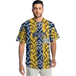 custom milwaukee brewers squares grid navy blue jersey best selling