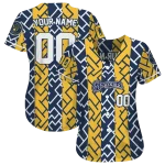 custom milwaukee brewers squares grid navy blue jersey best selling