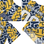 custom milwaukee brewers squares grid navy blue jersey best selling