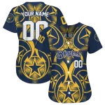 custom milwaukee brewers star circle navy blue jersey best selling