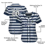 custom milwaukee brewers stripe layers navy blue white jersey best selling