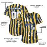 custom milwaukee brewers stripe paint navy blue jersey best selling