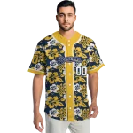 custom milwaukee brewers tropical hibiscus yellow jersey best selling