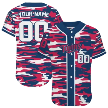 custom minnesota twins camo splash navy jersey best selling
