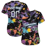 custom minnesota twins paint splatter black jersey best selling