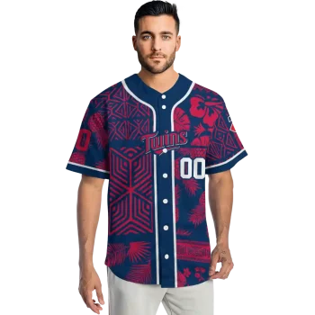 custom minnesota twins pineapple palm geo navy jersey fashion forward